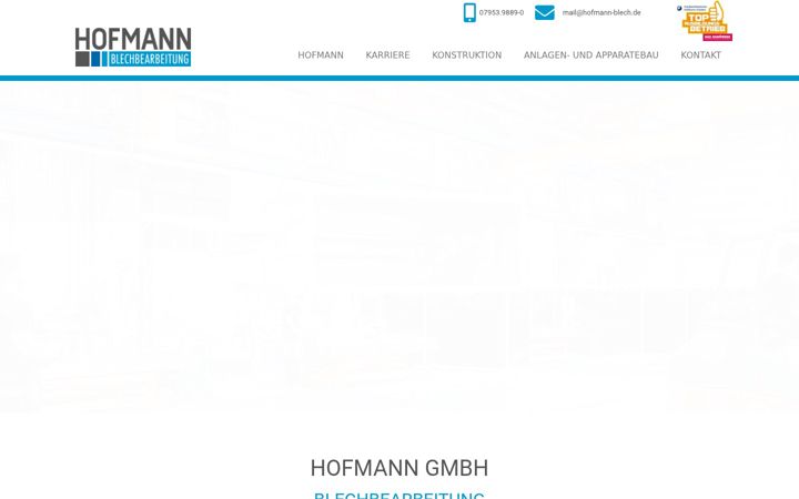 Screenshot of hofmann-blech.de