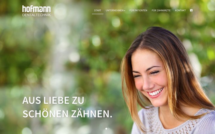 Screenshot of hofmann-dental.de