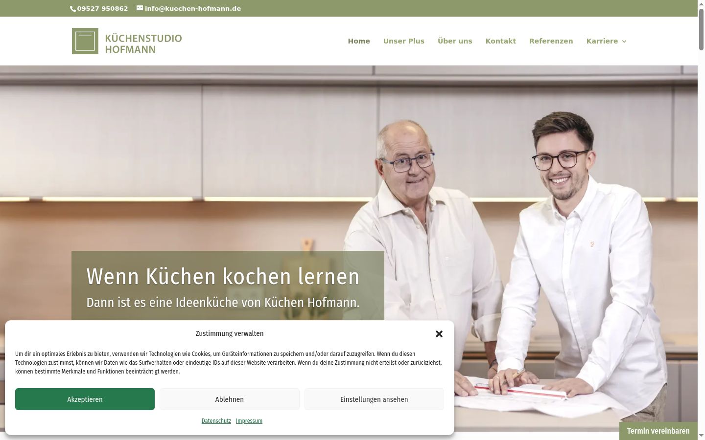 Sutikimo reklamjuostės, rodytos prieš bet kokią sąveiką, ekrano kopija