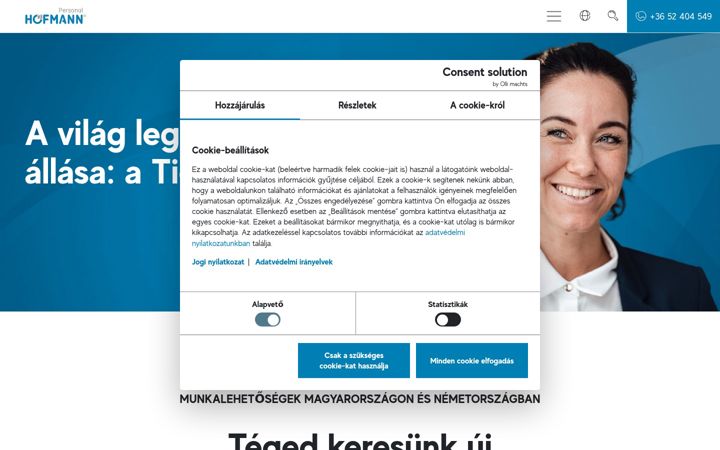 Screenshot di hofmann-personal.hu