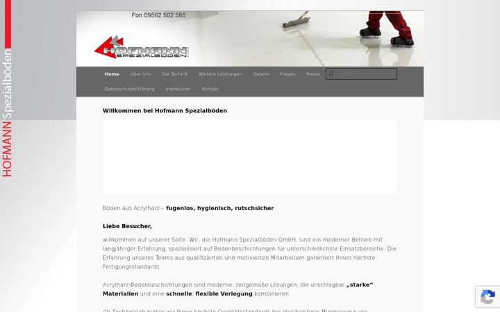 Screenshot of hofmann-spezialboeden.de