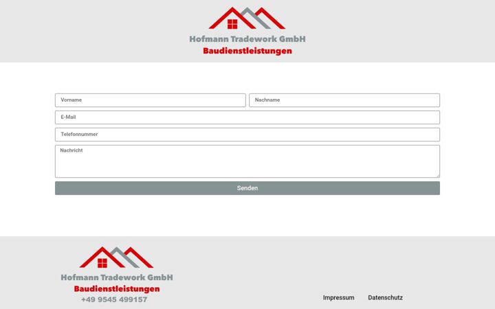 Screenshot of hofmann-tradework.de