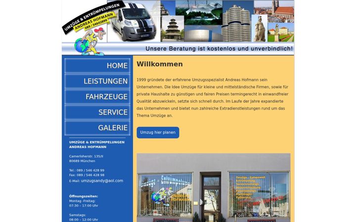 Screenshot of hofmann-umzug.de