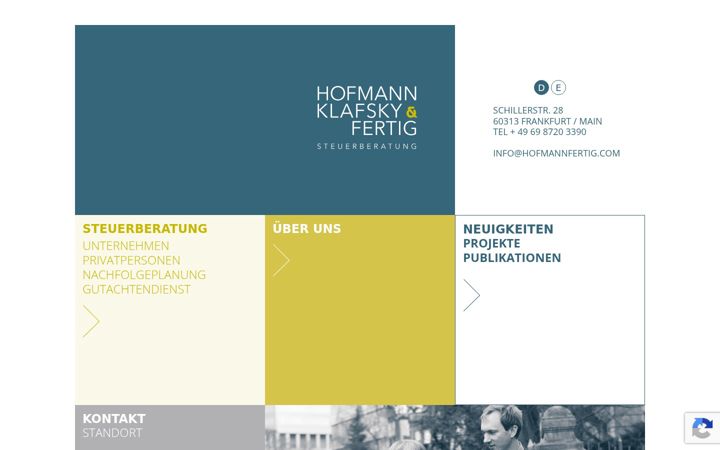 Screenshot of hofmannfertig.com