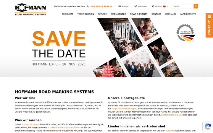 Screenshot of hofmannmarking.de