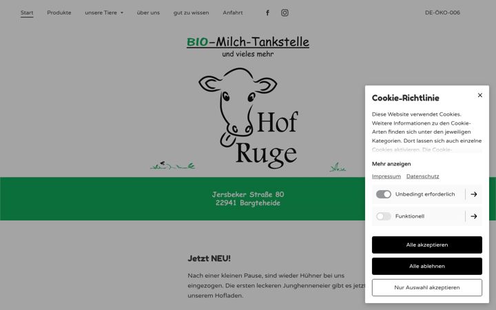 Screenshot of hofruge.com