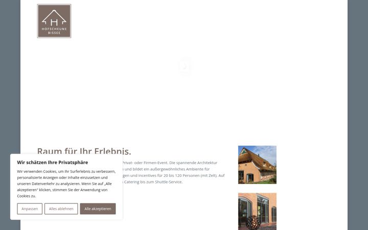 Screenshot of hofscheune-bissee.de