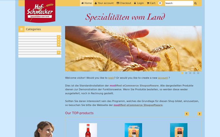Screenshot of hofschmecker.de
