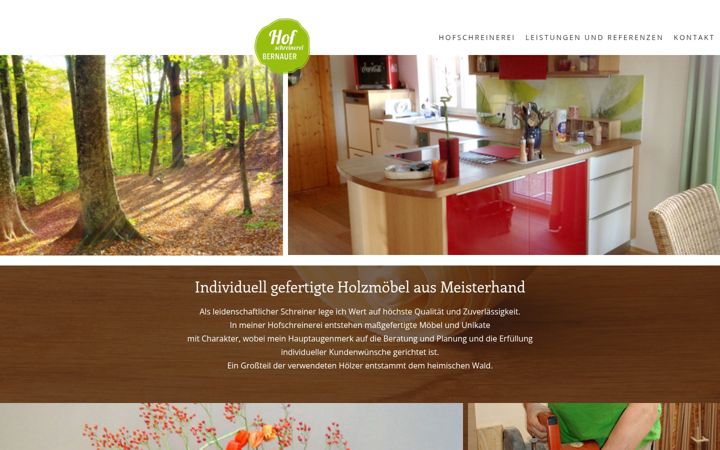 Screenshot of hofschreinerei-bernauer.de