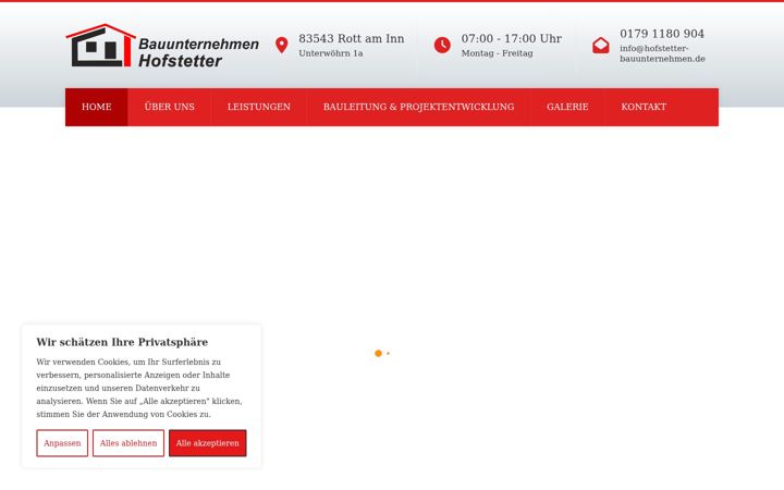 Screenshot of hofstetter-bauunternehmen.de