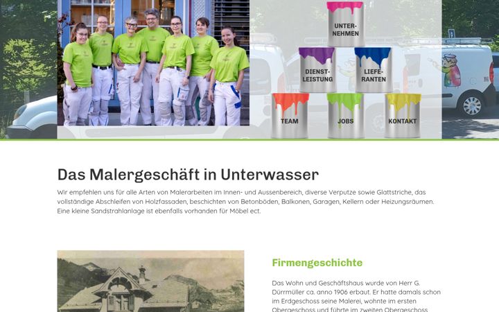 Screenshot of hofstettermaler.ch