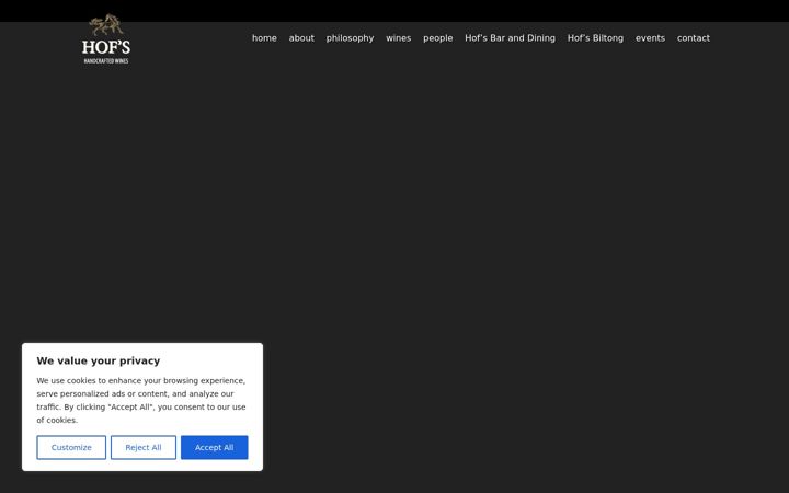 Screenshot of hofswines.com