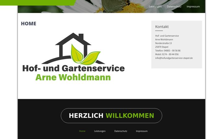 Screenshot of hofundgartenservice-stapel.de
