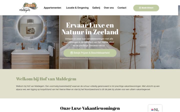 Screenshot of hofvanmaldegem.nl