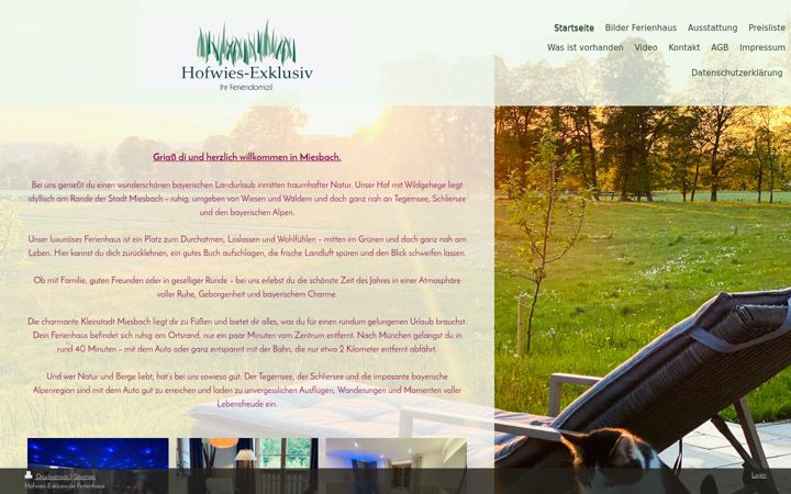 Screenshot ta' hofwies-exklusiv.de