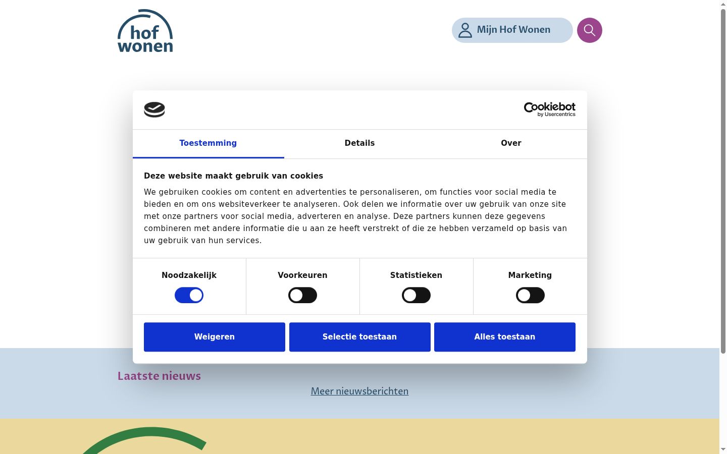Screenshot tal-banner tal-kunsens muri qabel kwalunkwe interazzjoni