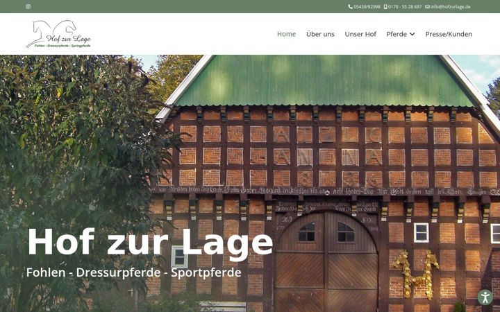 Screenshot of hofzurlage.de