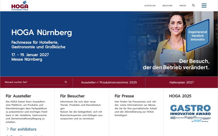 Screenshot of hoga-messe.de