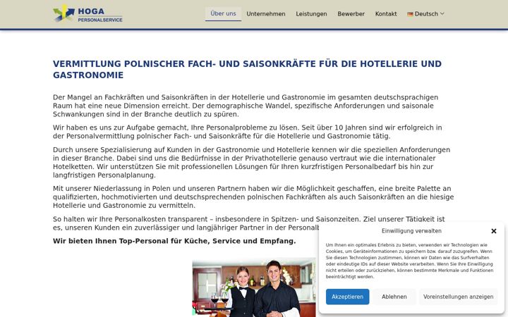 Screenshot of hoga-personalservice.de