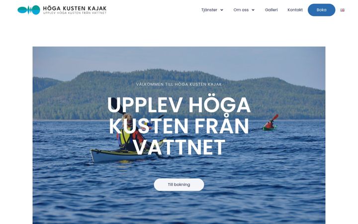 Screenshot of hogakustenkajak.se