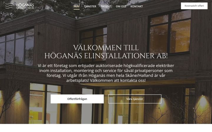 Screenshot of hoganasel.se
