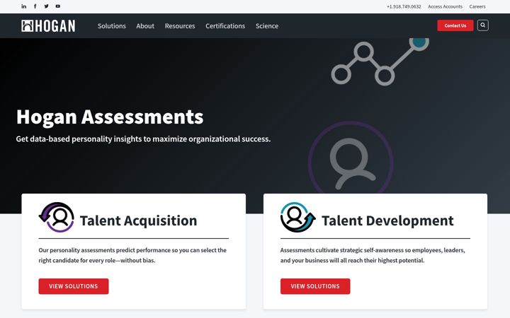 Screenshot of hoganassessments.com
