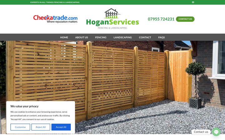 Screenshot of hoganservices.co.uk