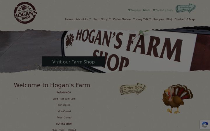 Screenshot of hogansfarm.ie