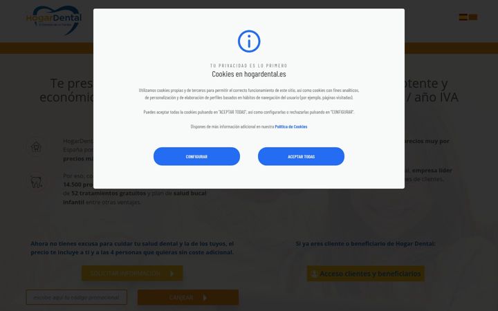 Screenshot of hogardental.es