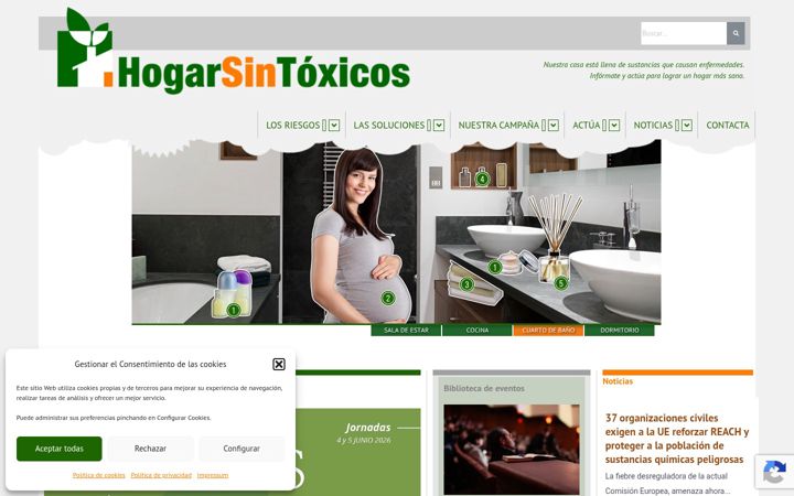 Screenshot of hogarsintoxicos.org