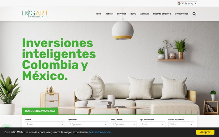 Screenshot of hogartinmobiliario.com