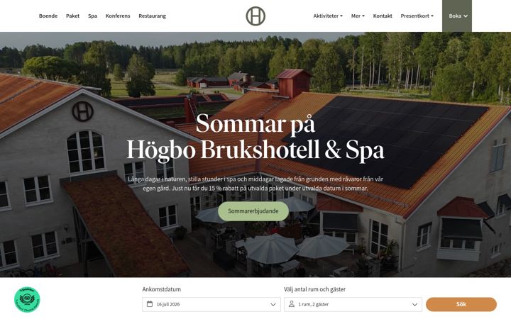 Screenshot von hogbobrukshotell.se