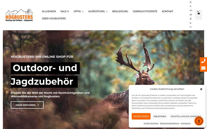 Screenshot of hogbusters.de