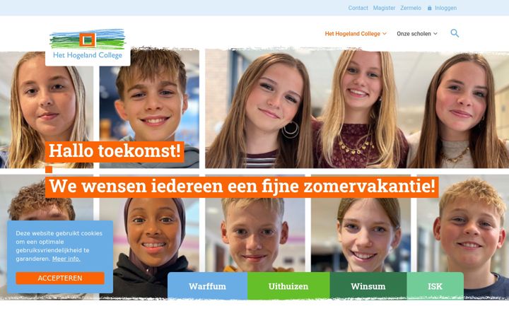 Screenshot of hogeland.nl
