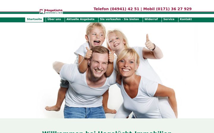 Screenshot of hogeluecht-immobilien.de