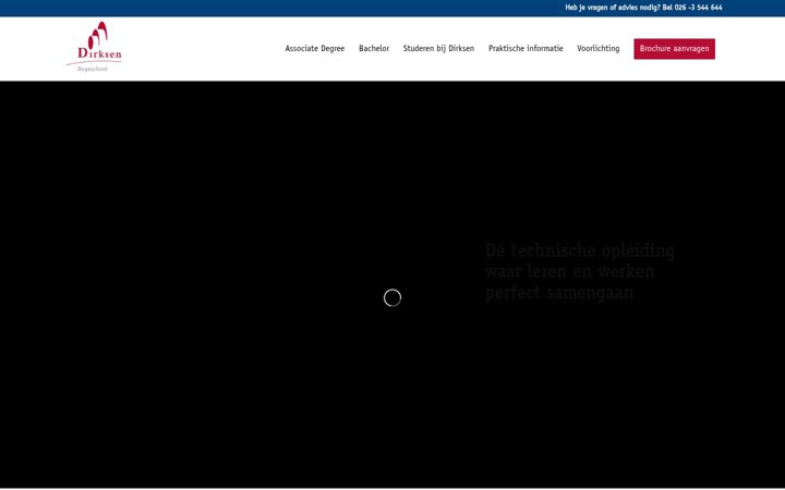 Screenshot of hogeschooldirksen.nl