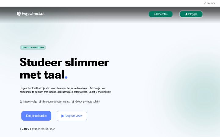 Screenshot of hogeschooltaal.nl