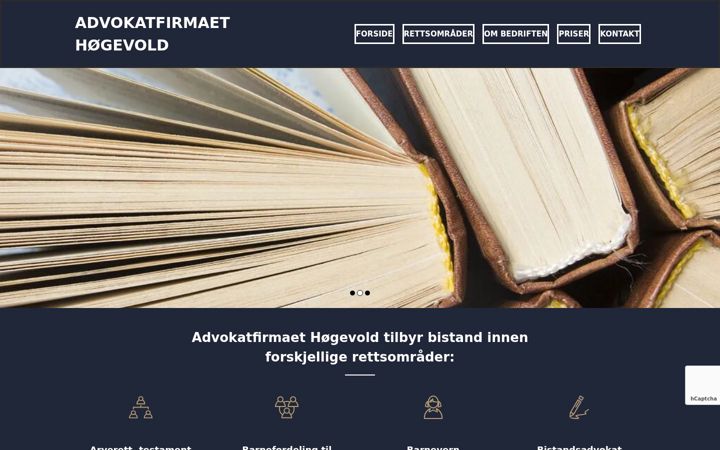 Snímek obrazovky hogevold.no