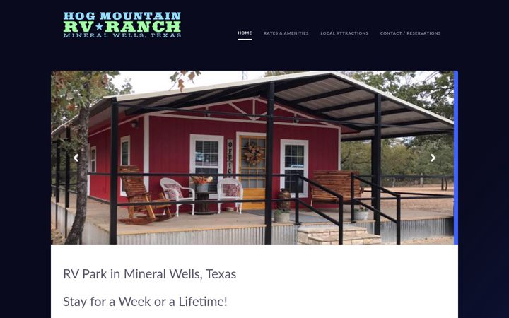 Screenshot of hogmountainrvranch.com