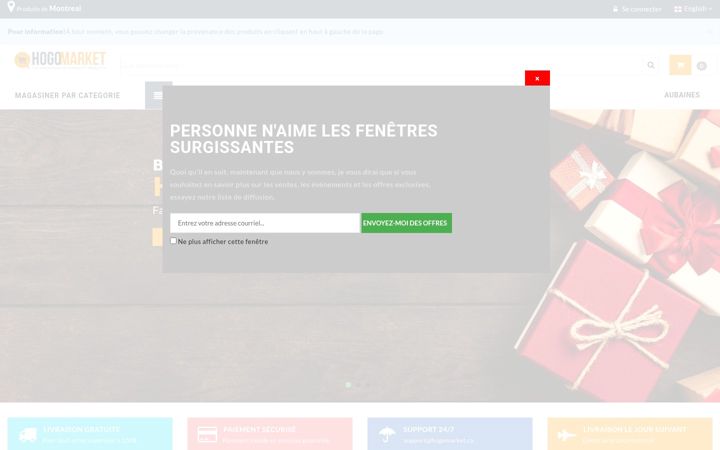 Screenshot of hogomarket.ca