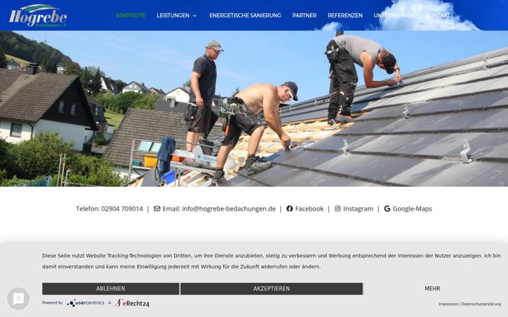Screenshot of hogrebe-bedachungen.de