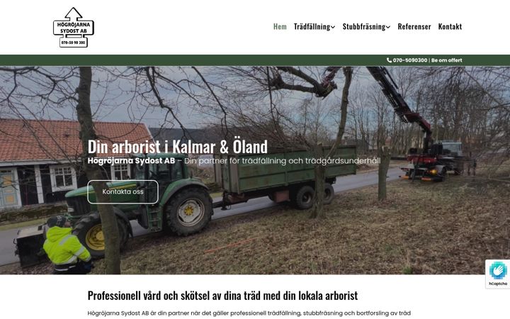 Screenshot of hogrojarnatradfallning.se