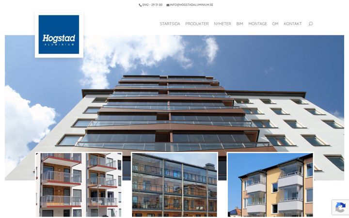 Screenshot of hogstadaluminium.se