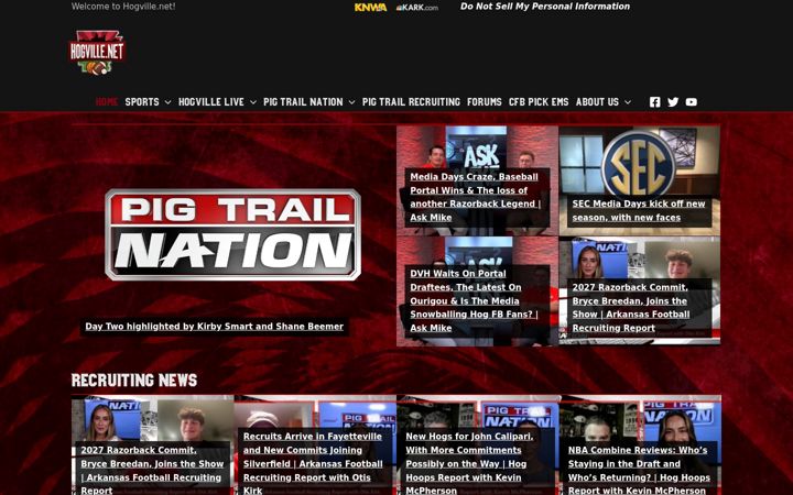 Screenshot of hogville.net