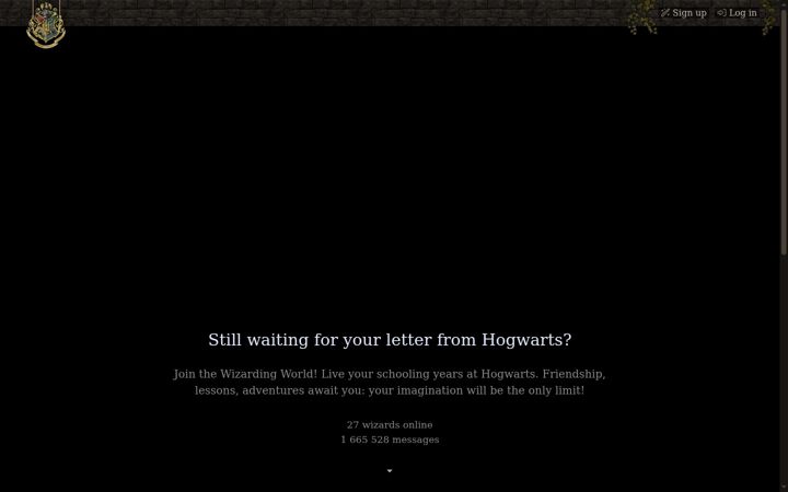 Screenshot of hogwarts.io
