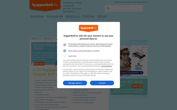 Screenshot of hogyankell.hu