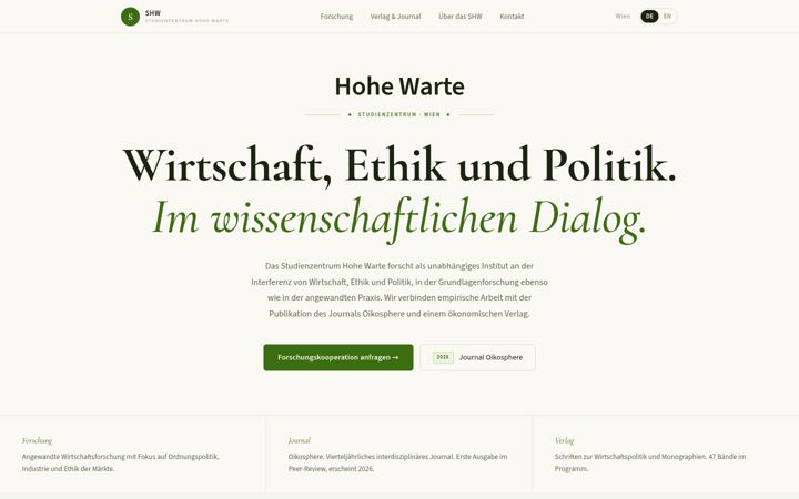 Screenshot of hohe-warte.at