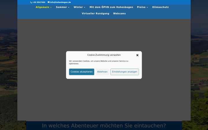 Screenshot of hohenbogen.de