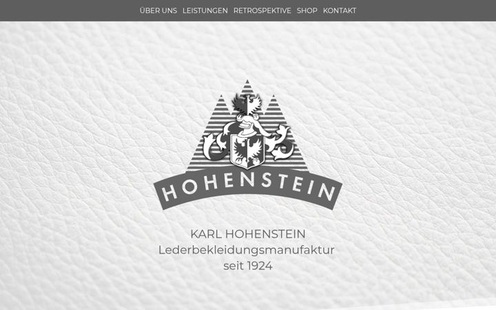 Screenshot of hohenstein-leder.de