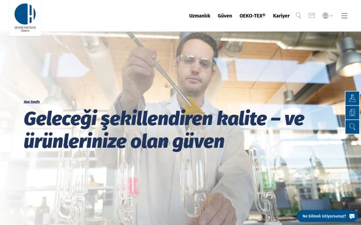 Skærmbillede af hohenstein.com.tr